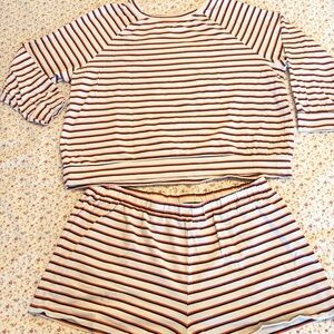 BURU Striped Women's Sleepwear Set